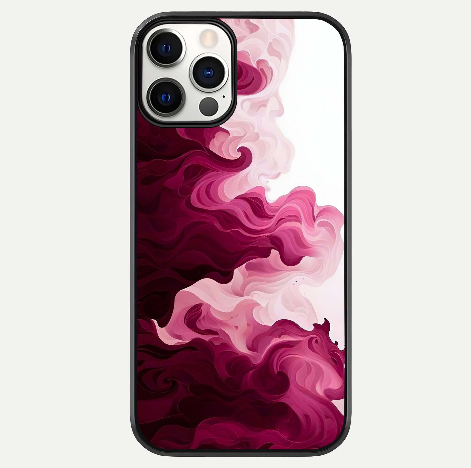Crimson Wave Flow Glass Case For iPhone 12 Pro by Custom World