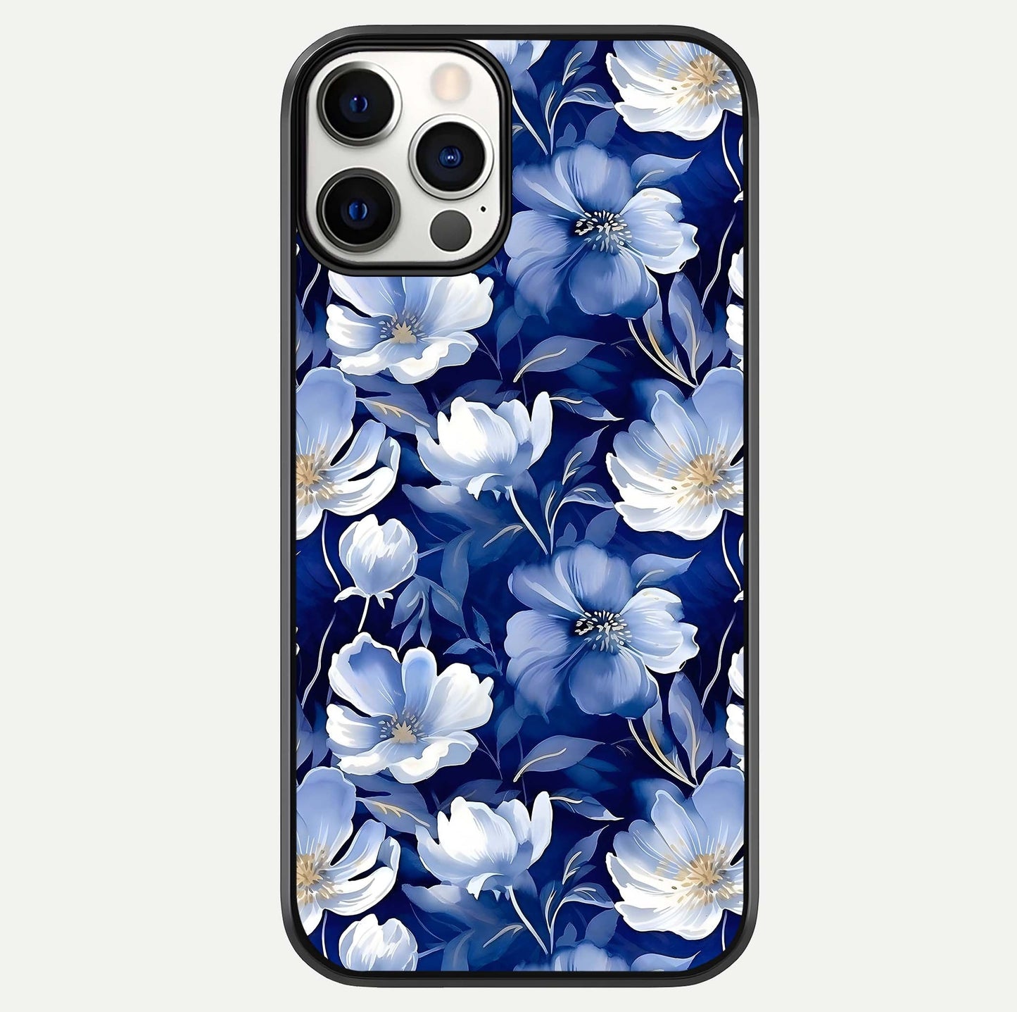 Cute Floral Patterns Glass Case For iPhone 12 Pro by Custom World