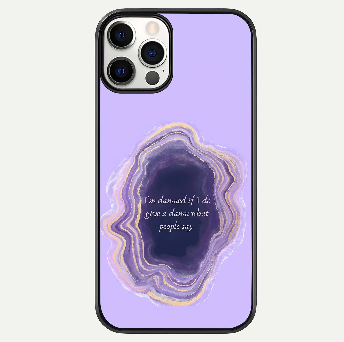 Damned People Quote Glass Case For iPhone 12 Pro by Custom World