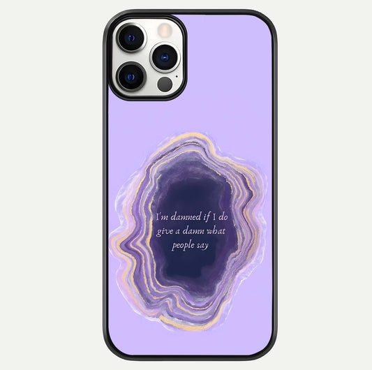 Damned People Quote Glass Case For iPhone 12 Pro by Custom World