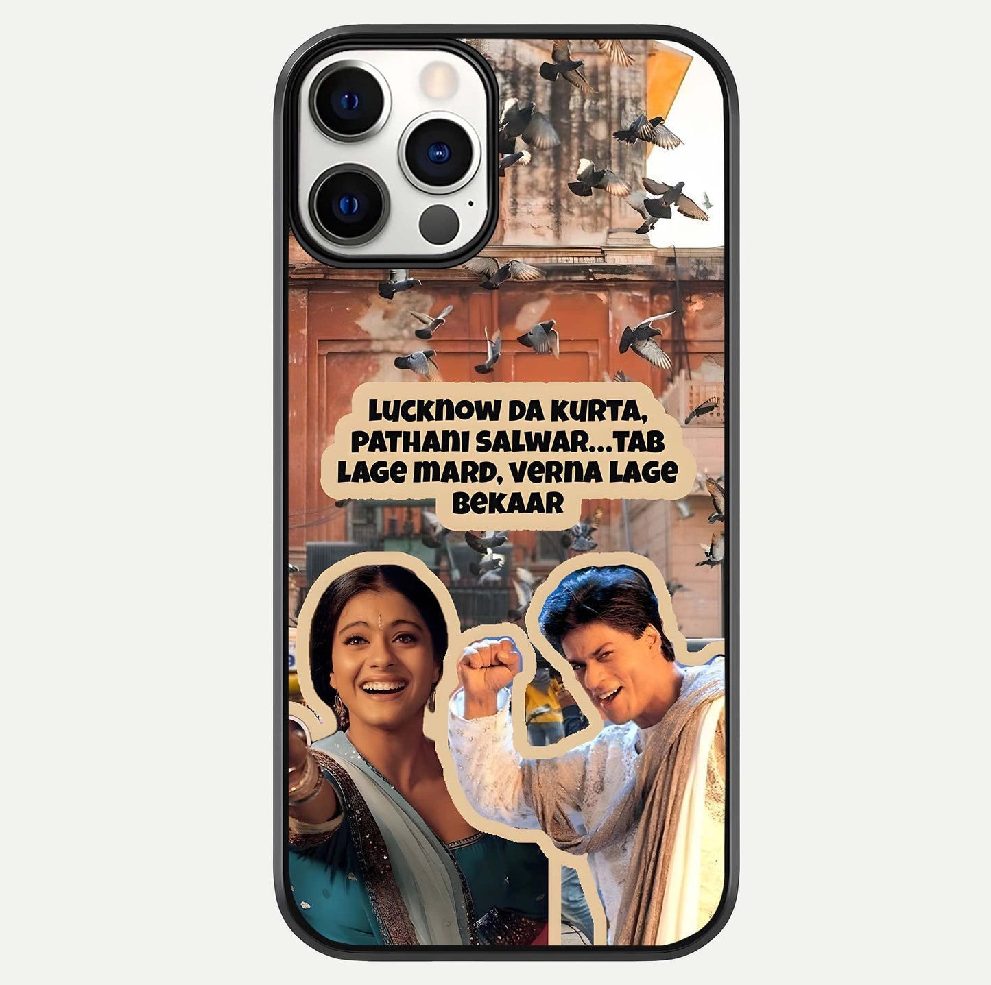 Desi Retro Vibes Glass Case For iPhone 12 Pro by Custom World