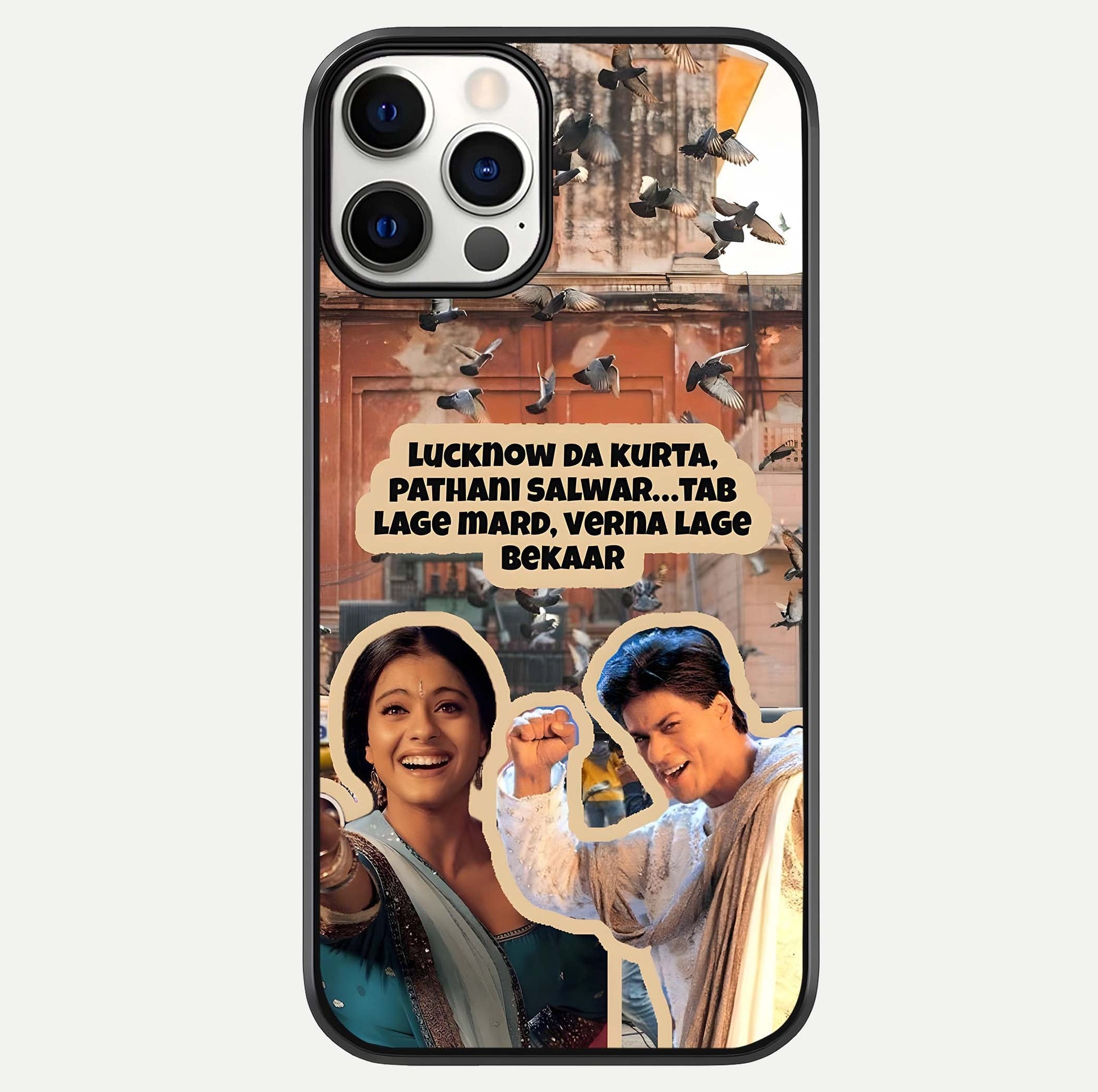 Desi Retro Vibes Glass Case For iPhone 12 Pro by Custom World