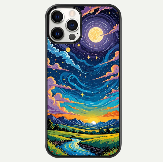 Dreamy Night Landscape Glass Case For iPhone 12 Pro by Custom World