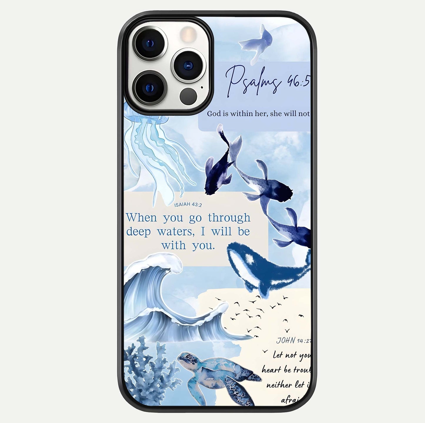 Faithful Ocean Promise Glass Case For iPhone 12 Pro by Custom World