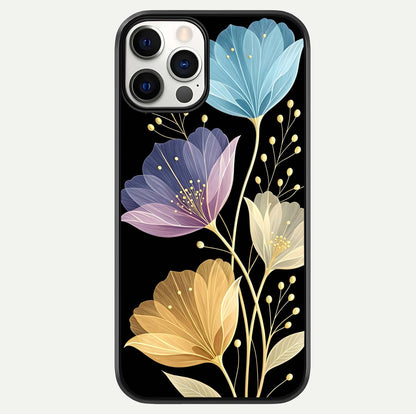 Flower Bloom Glow Glass Case For iPhone 12 Pro by Custom World