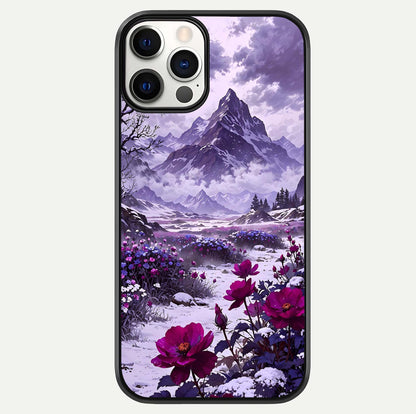 Flower Mountain View Glass Case For iPhone 12 Pro by Custom World