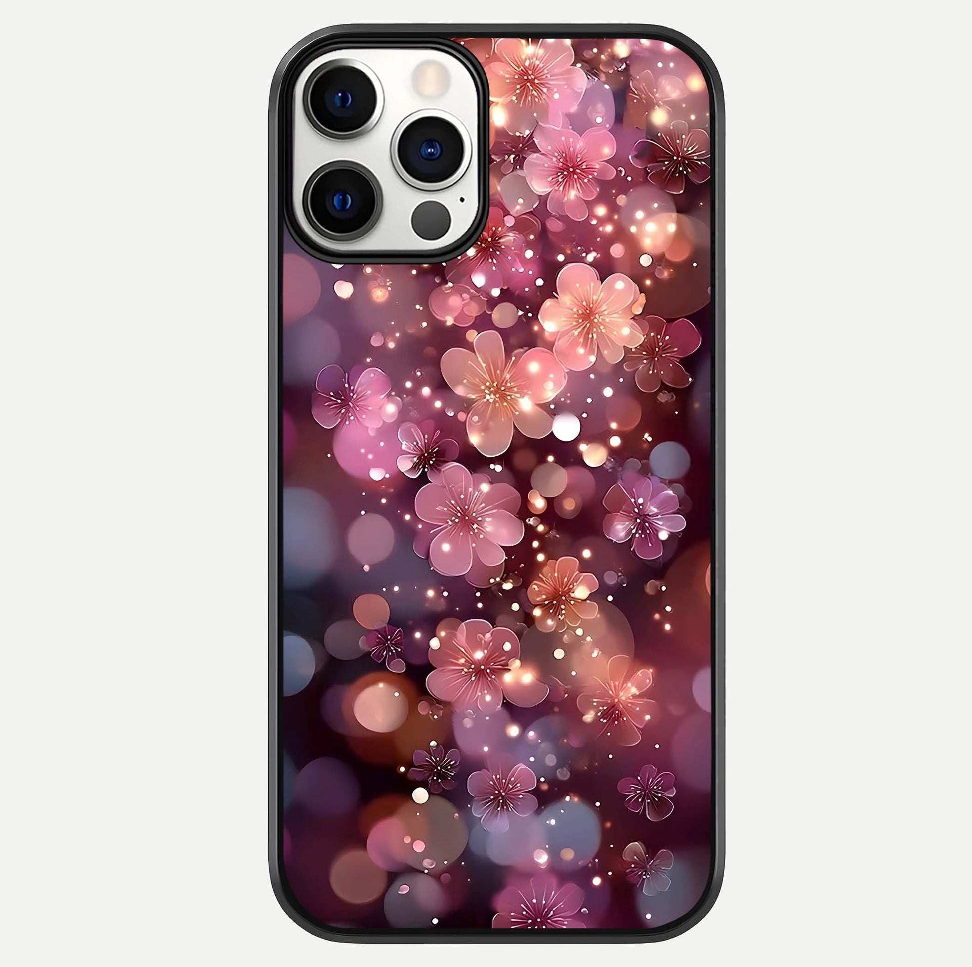 Glowing Petal Bliss Glass Case For iPhone 12 Pro by Custom World