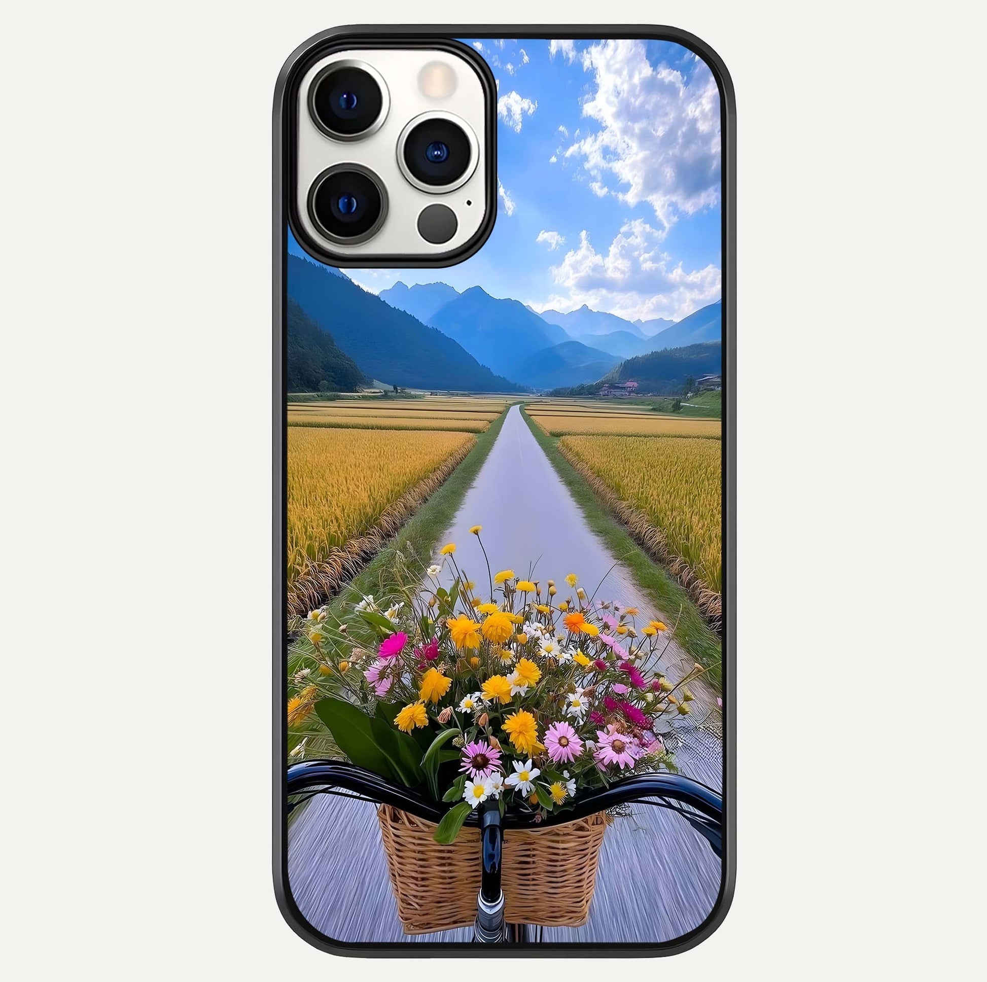 Golden Field Journey Glass Case For iPhone 12 Pro by Custom World