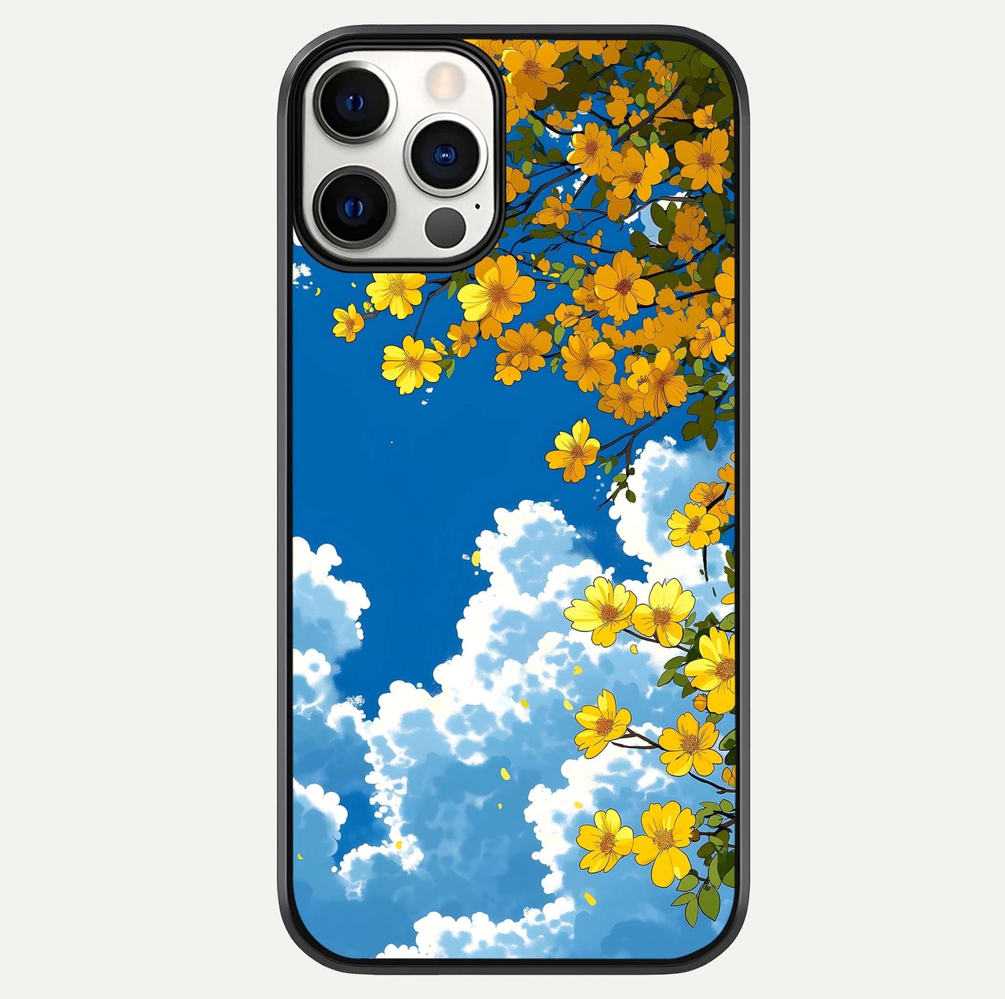 Golden Petal Sky Glass Case For iPhone 12 Pro by Custom World