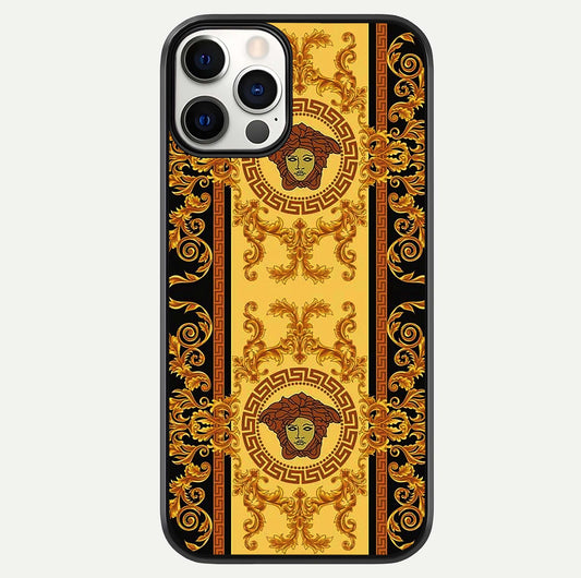 Golden Royal Heritage Glass Case For iPhone 12 Pro by Custom World