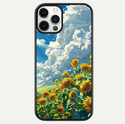 Golden Sun Glory Glass Case For iPhone 12 Pro by Custom World