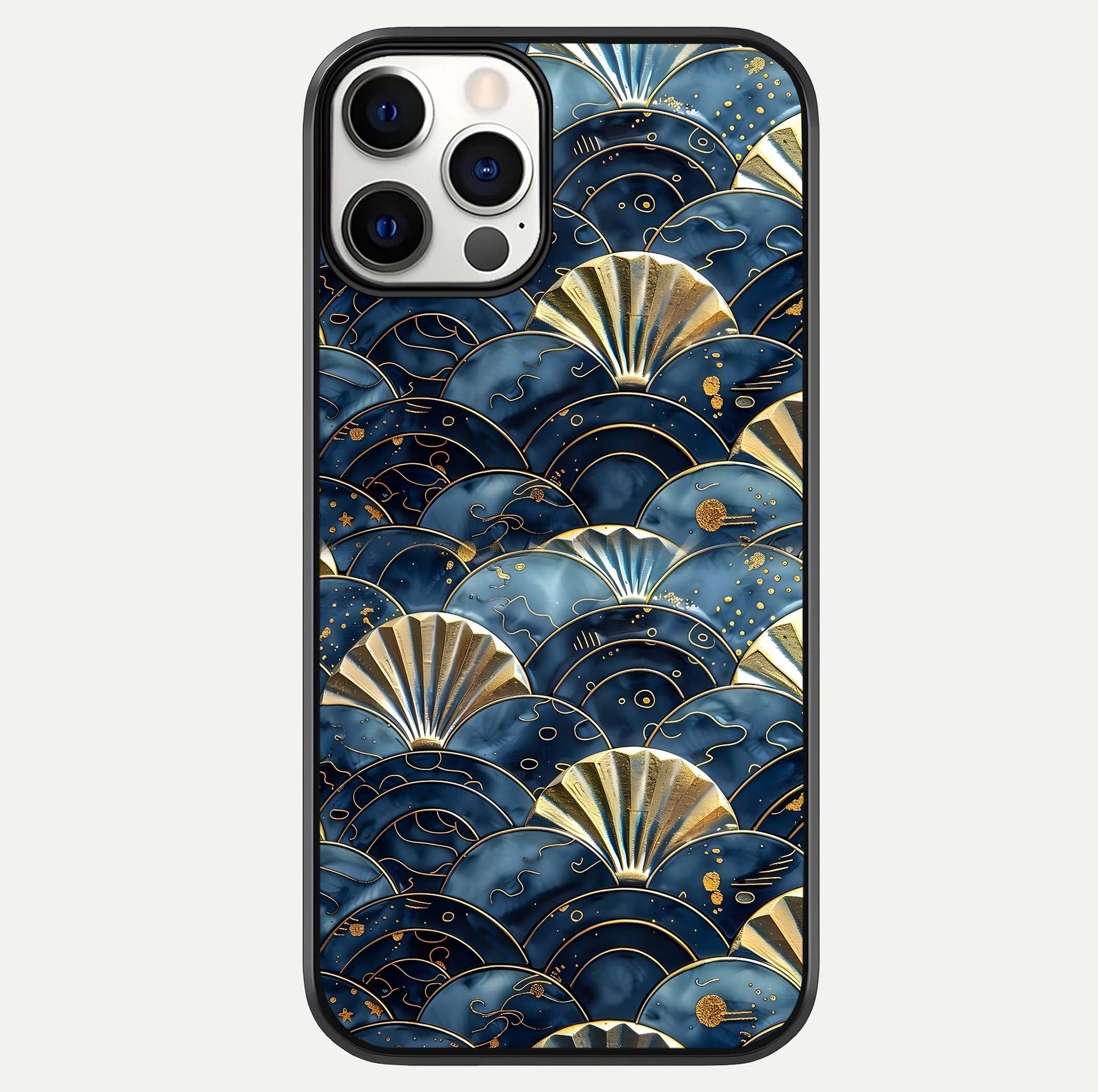 Golden Wave Luxe Glass Case For iPhone 12 Pro by Custom World