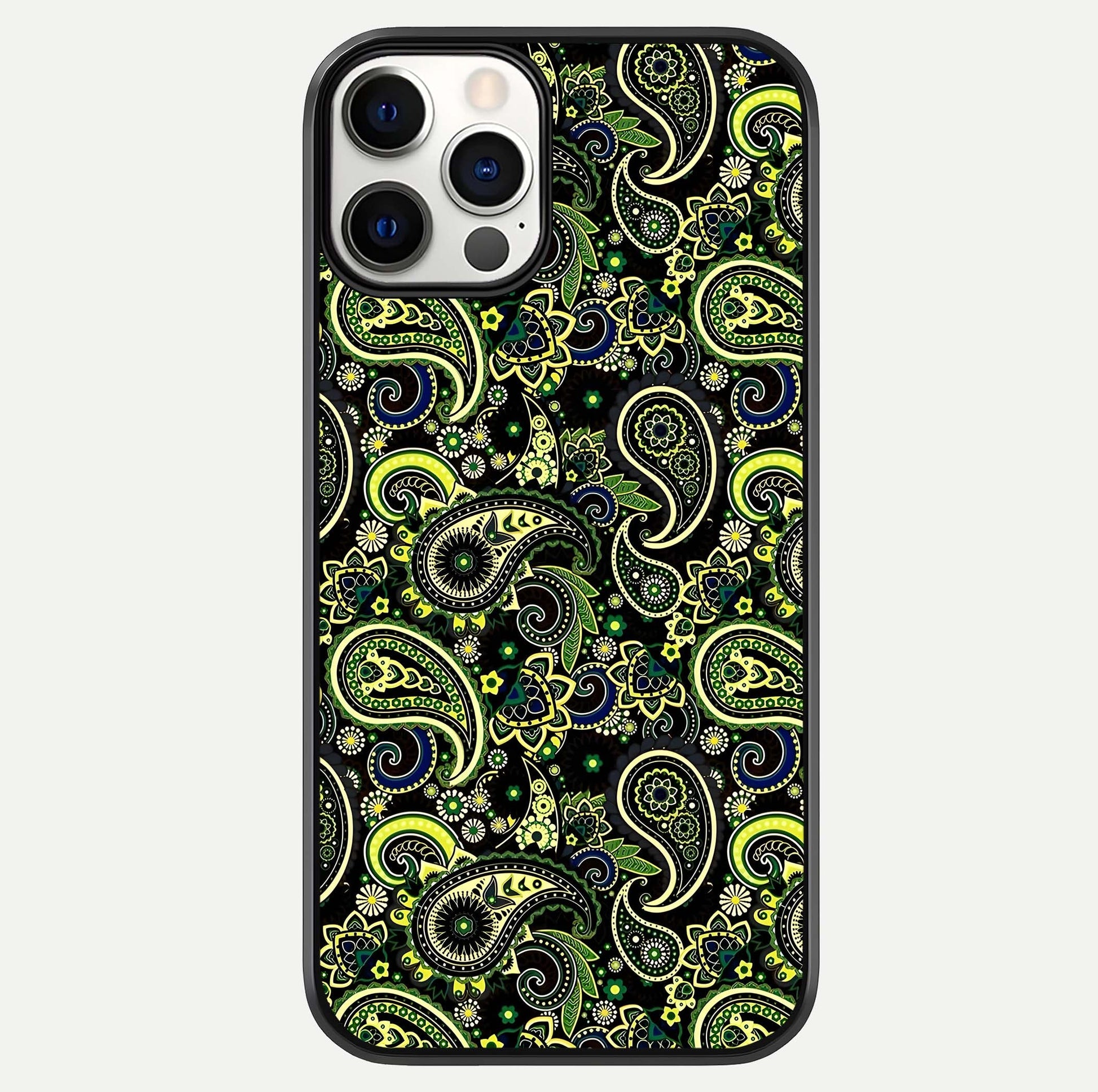 Green Mandala Pattern Glass Case For iPhone 12 Pro by Custom World