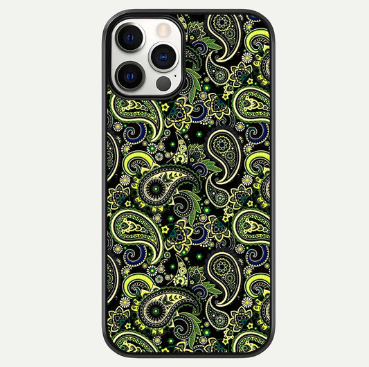 Green Mandala Pattern Glass Case For iPhone 12 Pro by Custom World