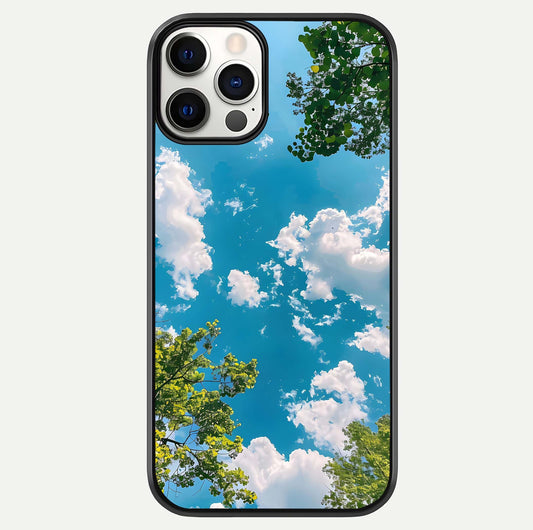 Greenery Sky Glass Case For iPhone 12 Pro by Custom World