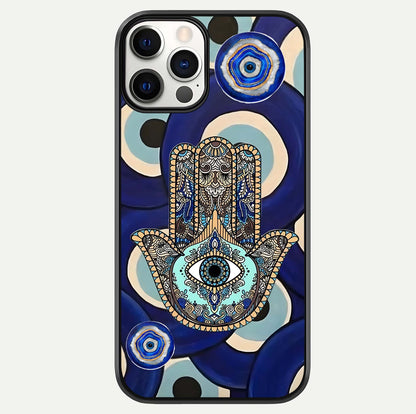 Hamsa Divine Guard Glass Case For iPhone 12 Pro by Custom World