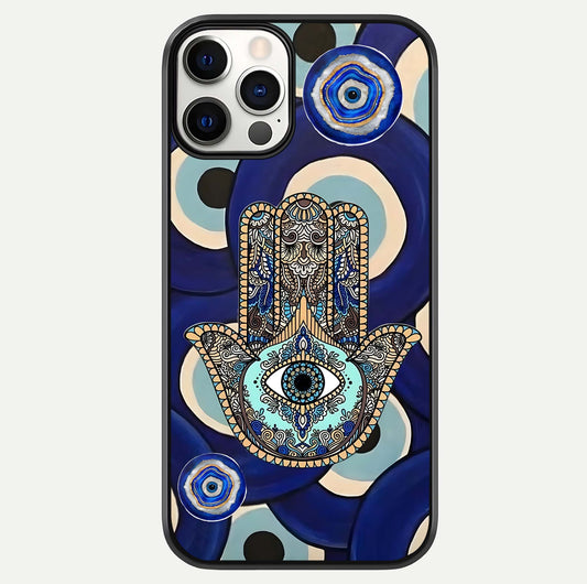 Hamsa Divine Guard Glass Case For iPhone 12 Pro by Custom World