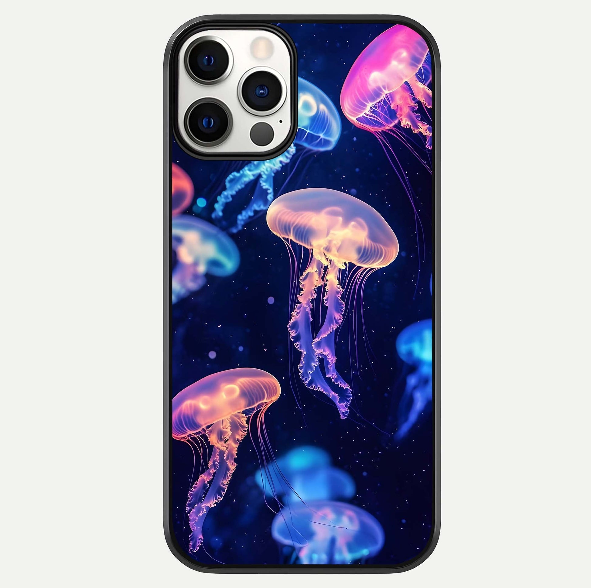 Jellyfish Pattern Glass Case For iPhone 12 Pro by Custom World