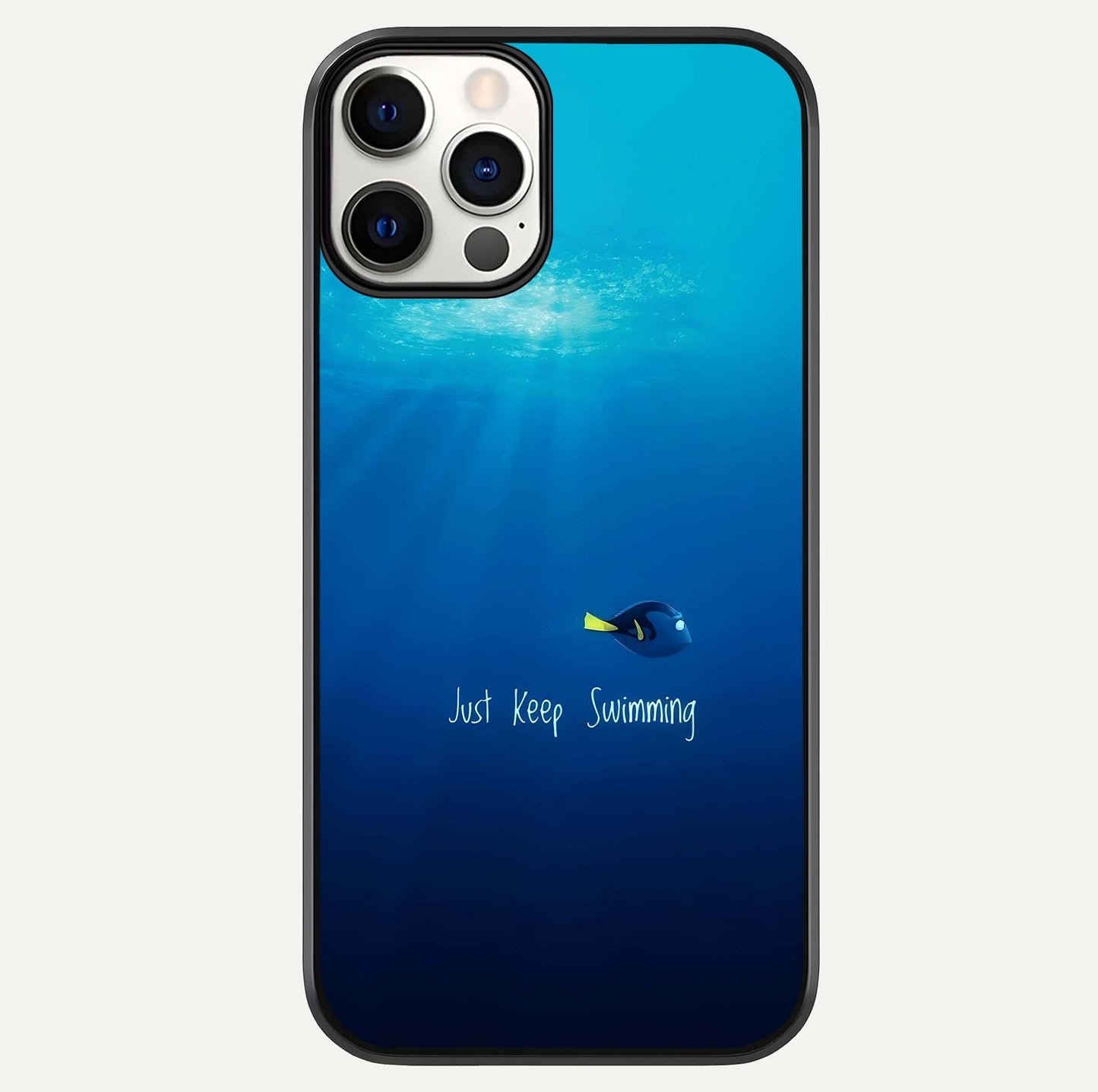 Just Keep Swimming Glass Case For iPhone 12 Pro by Custom World