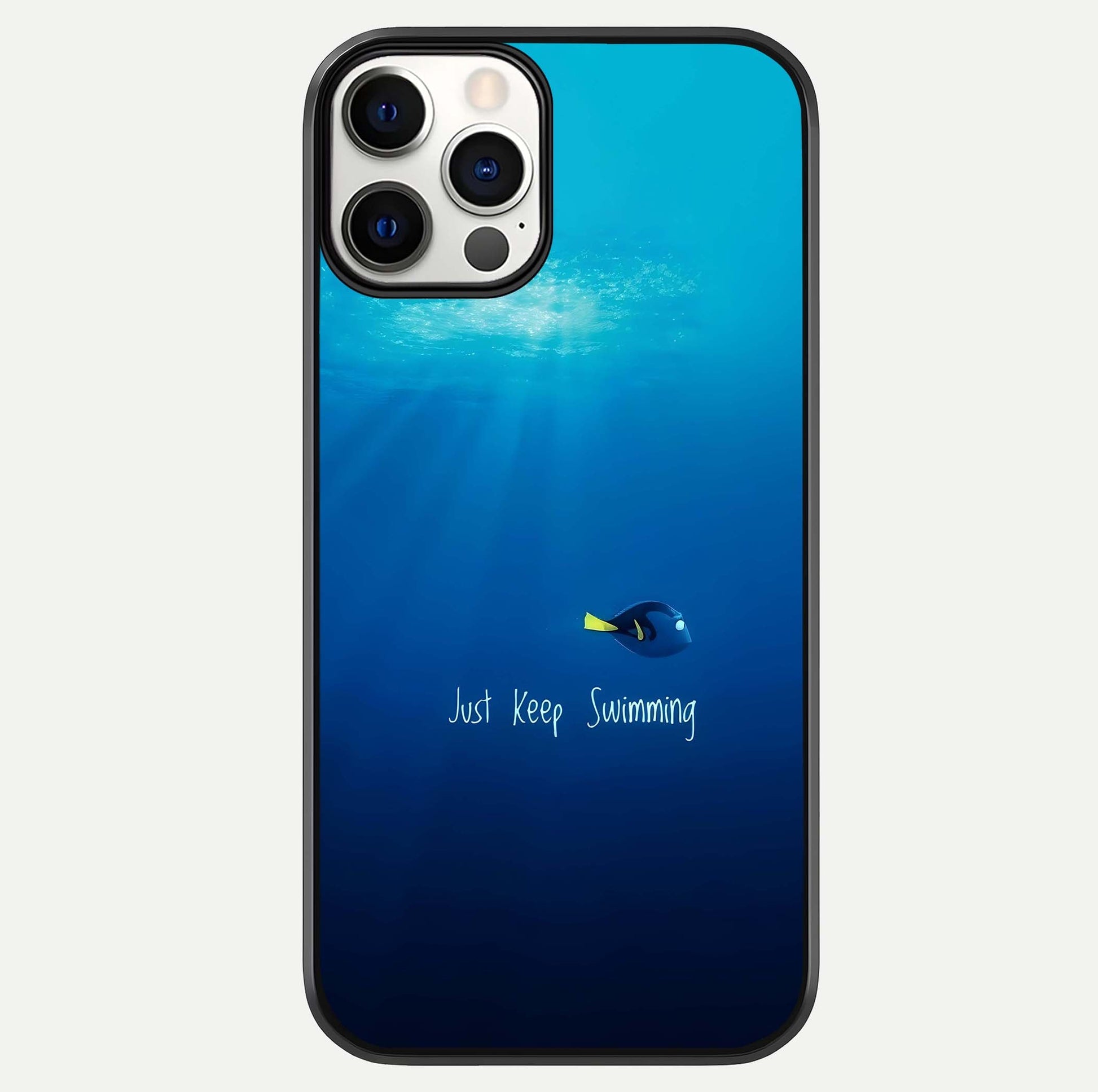 Just Keep Swimming Glass Case For iPhone 12 Pro by Custom World