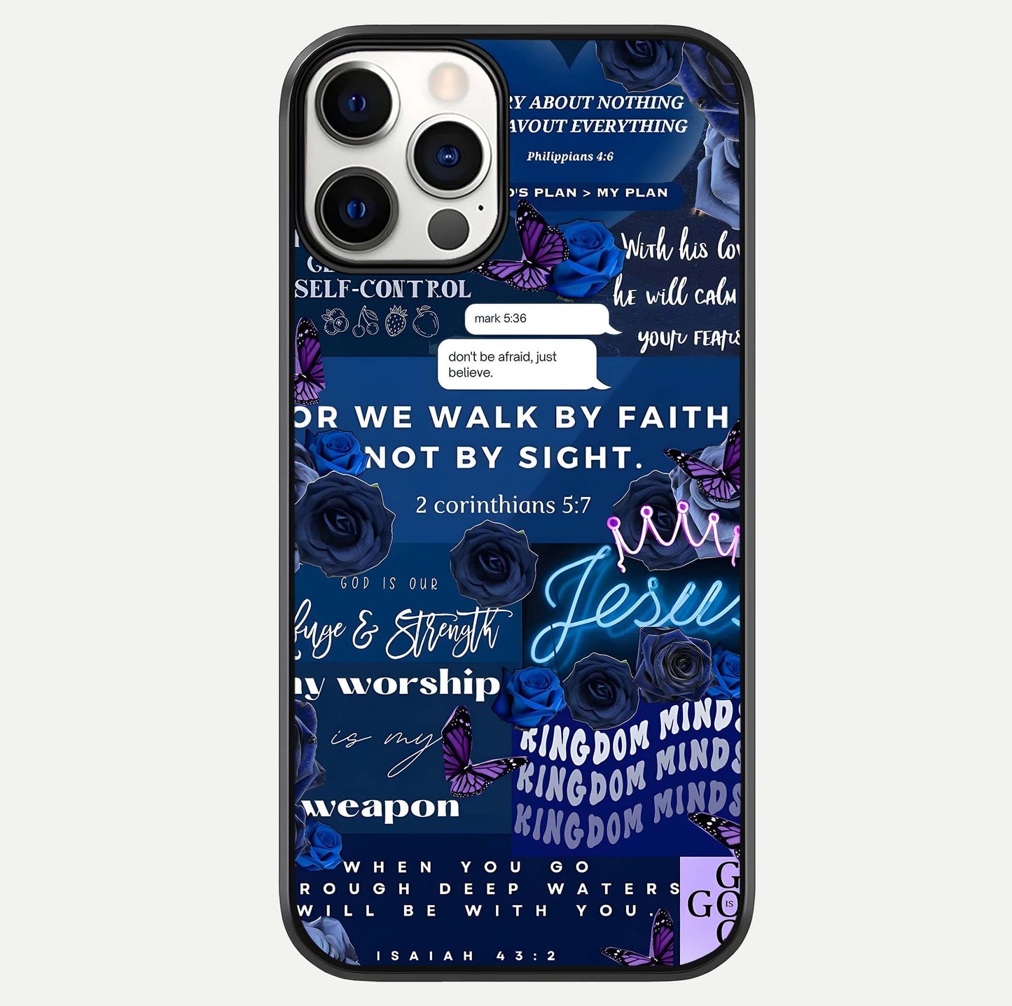 Kingdom Faith Glow Glass Case For iPhone 12 Pro by Custom World