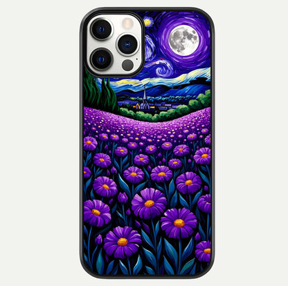 Lavender Moon Field Glass Case For iPhone 12 Pro by Custom World