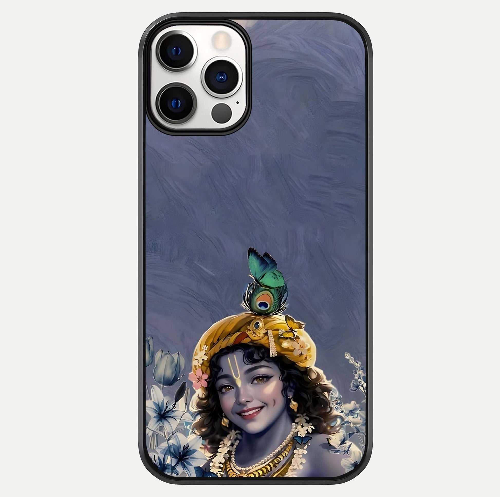 Lord Krishna Glass Case For iPhone 12 Pro by Custom World