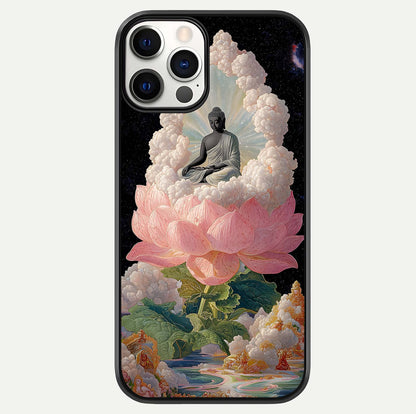 Lotus Divine Peace Glass Case For iPhone 12 Pro by Custom World