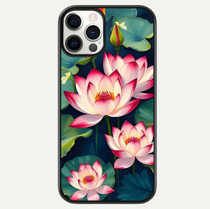 Lotus Dream Serenity Glass Case For iPhone 12 Pro by Custom World
