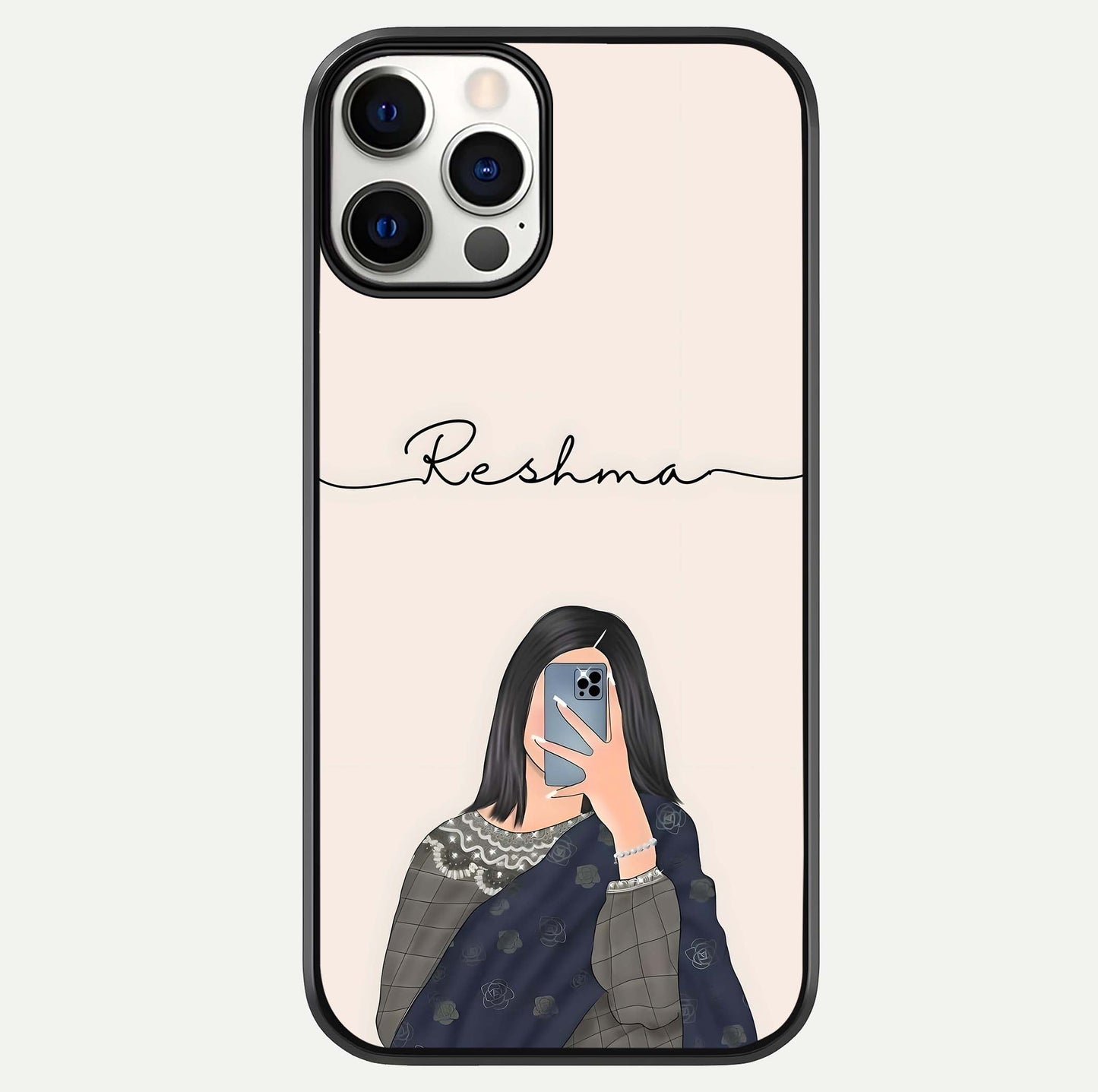 Mirror Mood Muse With Custom Name Glass Case For iPhone 12 Pro by Custom World
