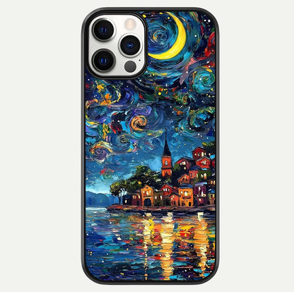 Moonlight Harbor Glow Glass Case For iPhone 12 Pro by Custom World