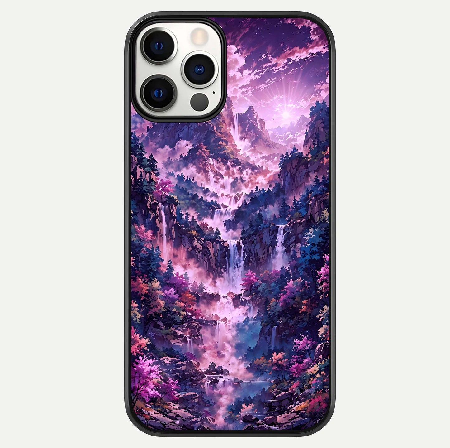 Mystic Cascade Peaks Glass Case For iPhone 12 Pro by Custom World