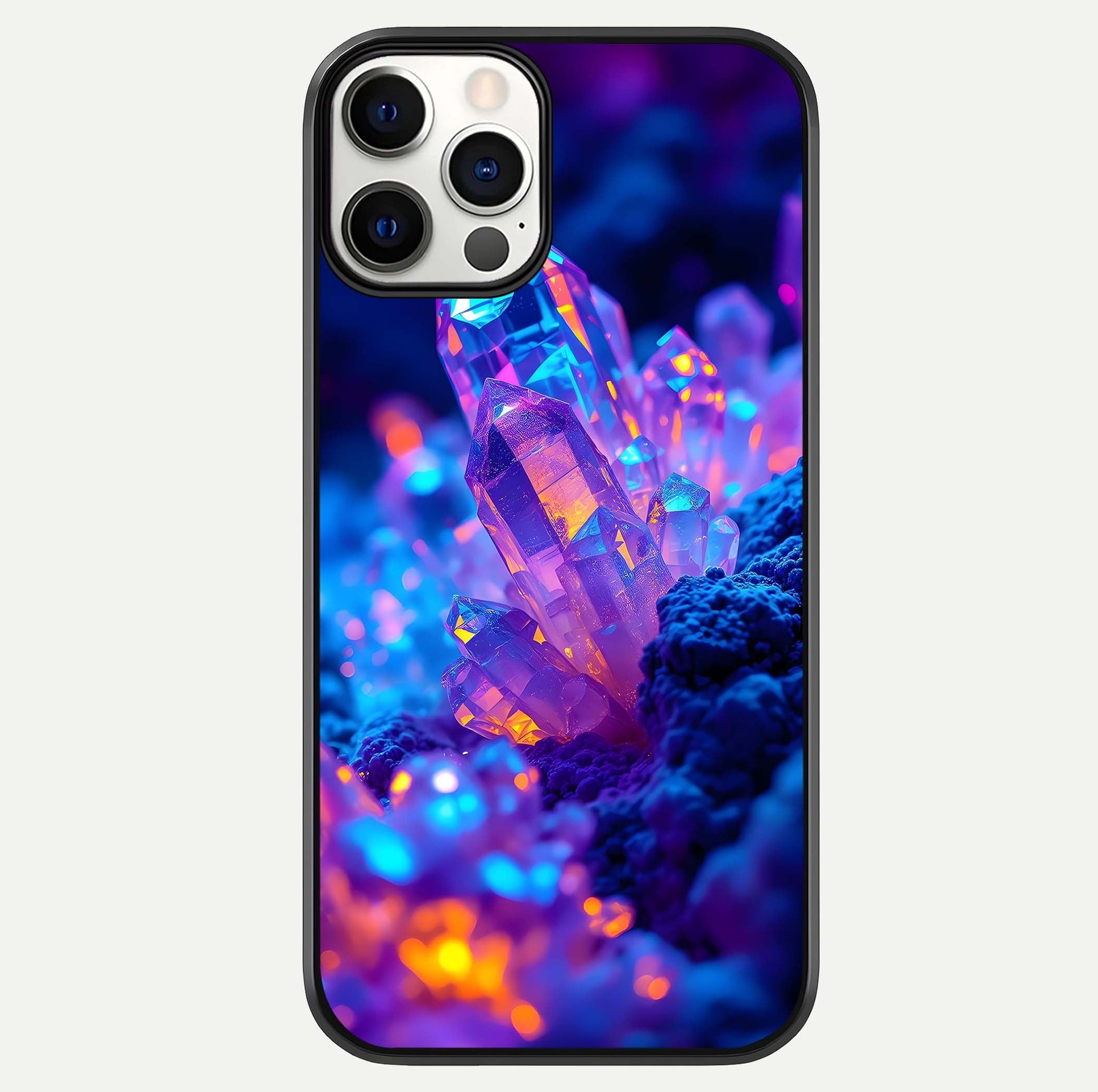 Neon Aura Shards Glass Case For iPhone 12 Pro by Custom World