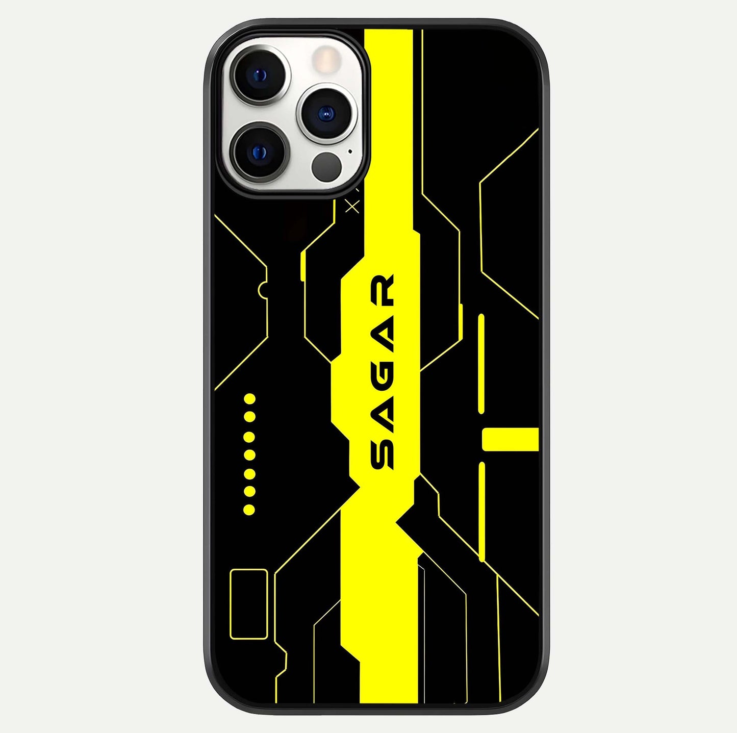Neon CYBERPUNK Custom Name Glass Case For iPhone 12 Pro by Custom World