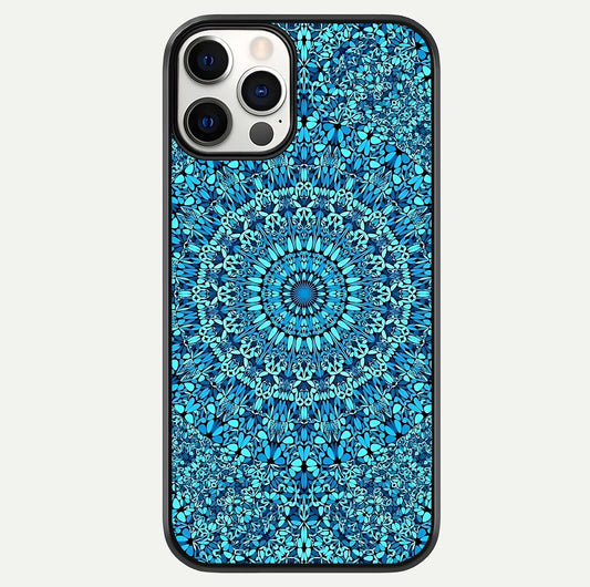 Ocean Bloom Mandala Glass Case For iPhone 12 Pro by Custom World