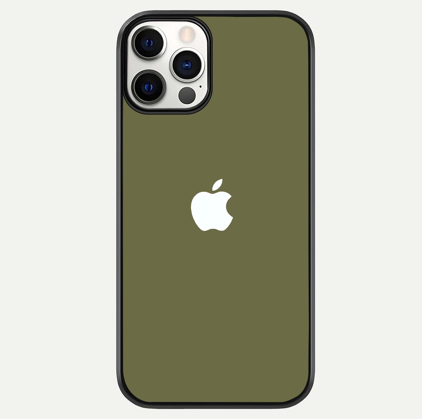 Olive Matte Essence Glass Case For iPhone 12 Mini by Custom World