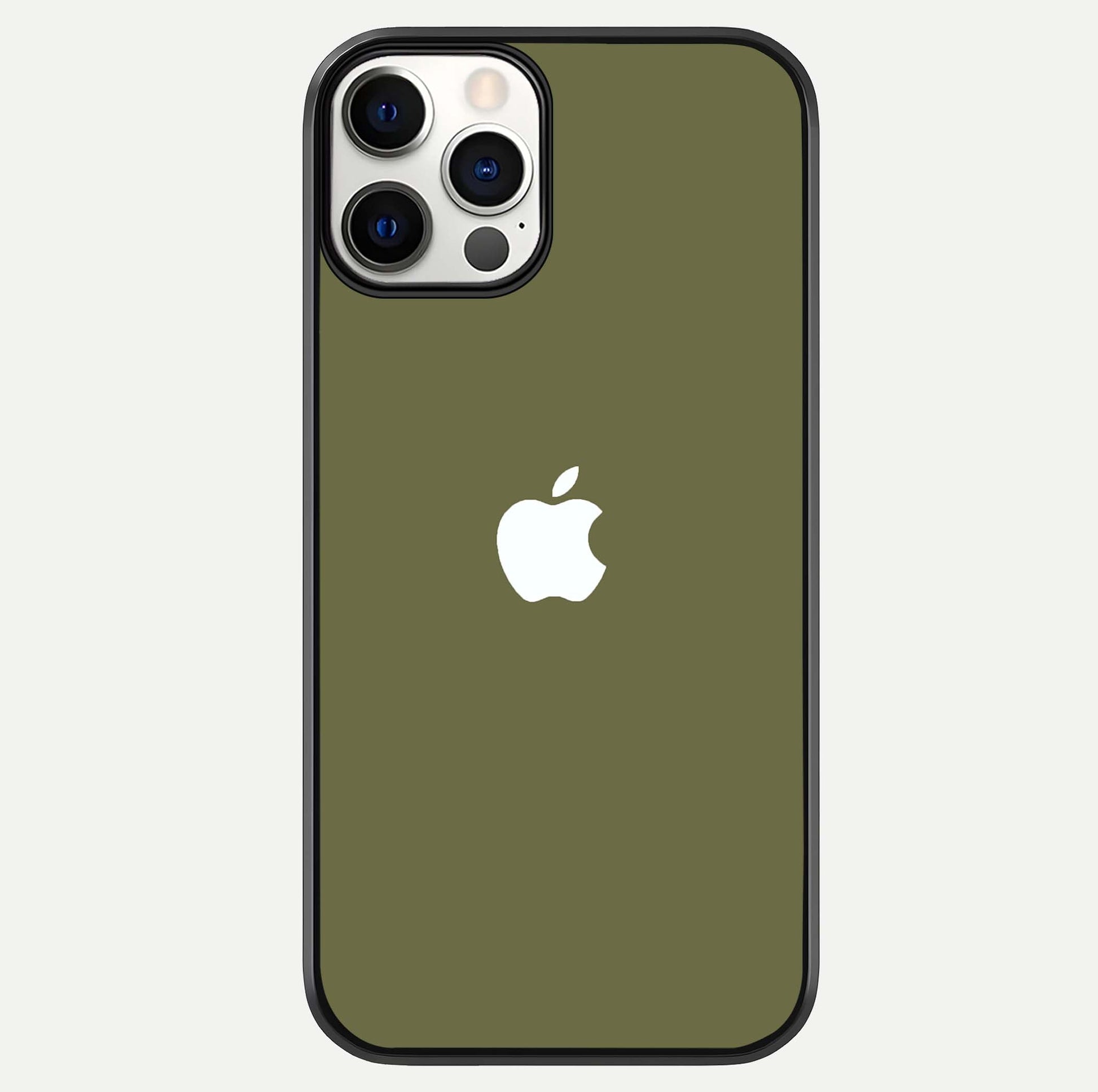 Olive Matte Essence Glass Case For iPhone 12 Mini by Custom World
