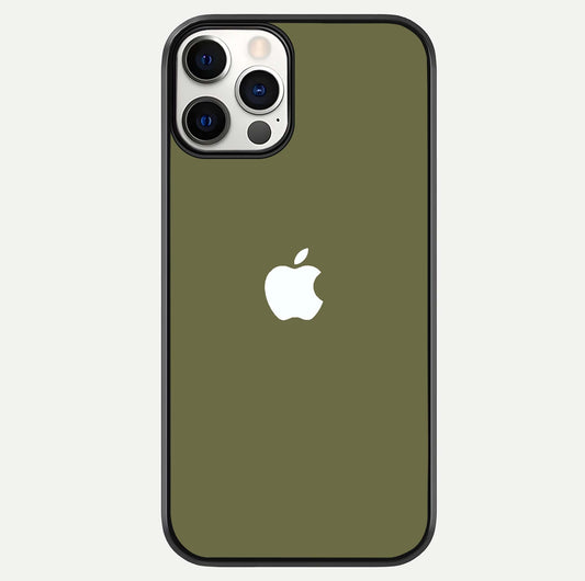 Olive Matte Essence Glass Case For iPhone 12 Mini by Custom World