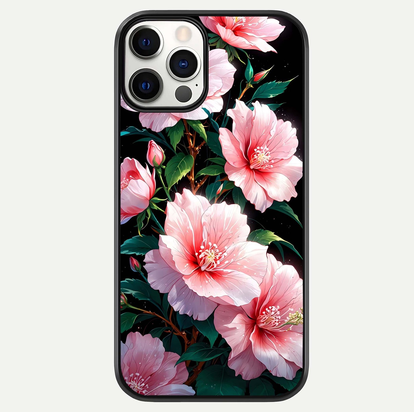 Peach Flower Glass Case For iPhone 12 Pro by Custom World