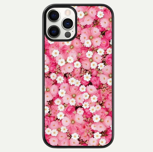 Pink Daisy Bliss Glass Case For iPhone 12 Pro by Custom World