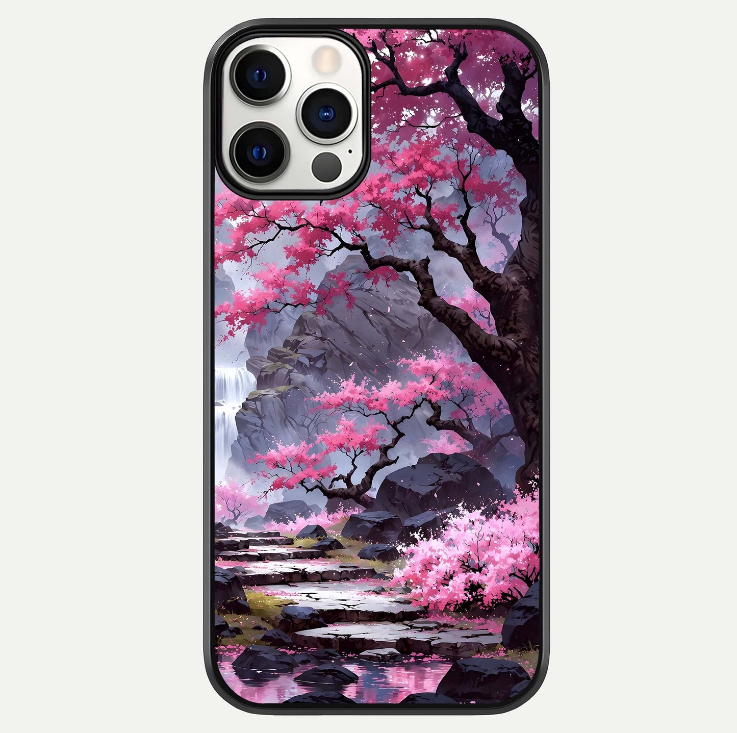 Pinkish Scenery Glass Case For iPhone 12 Pro by Custom World