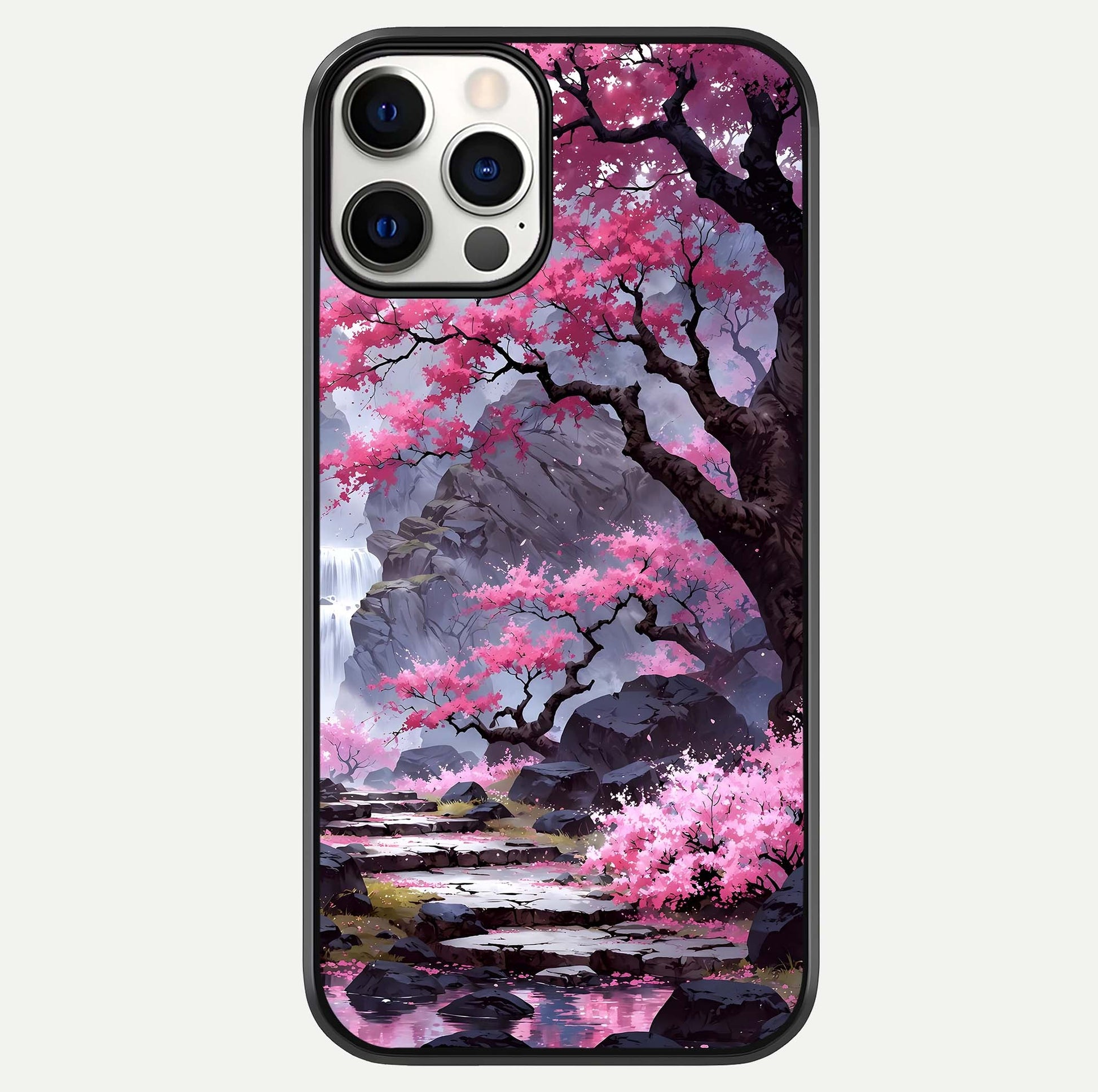Pinkish Scenery Glass Case For iPhone 12 Pro by Custom World