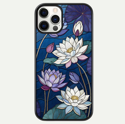 Purple Lotus Stained Glass Case For iPhone 12 Pro by Custom World