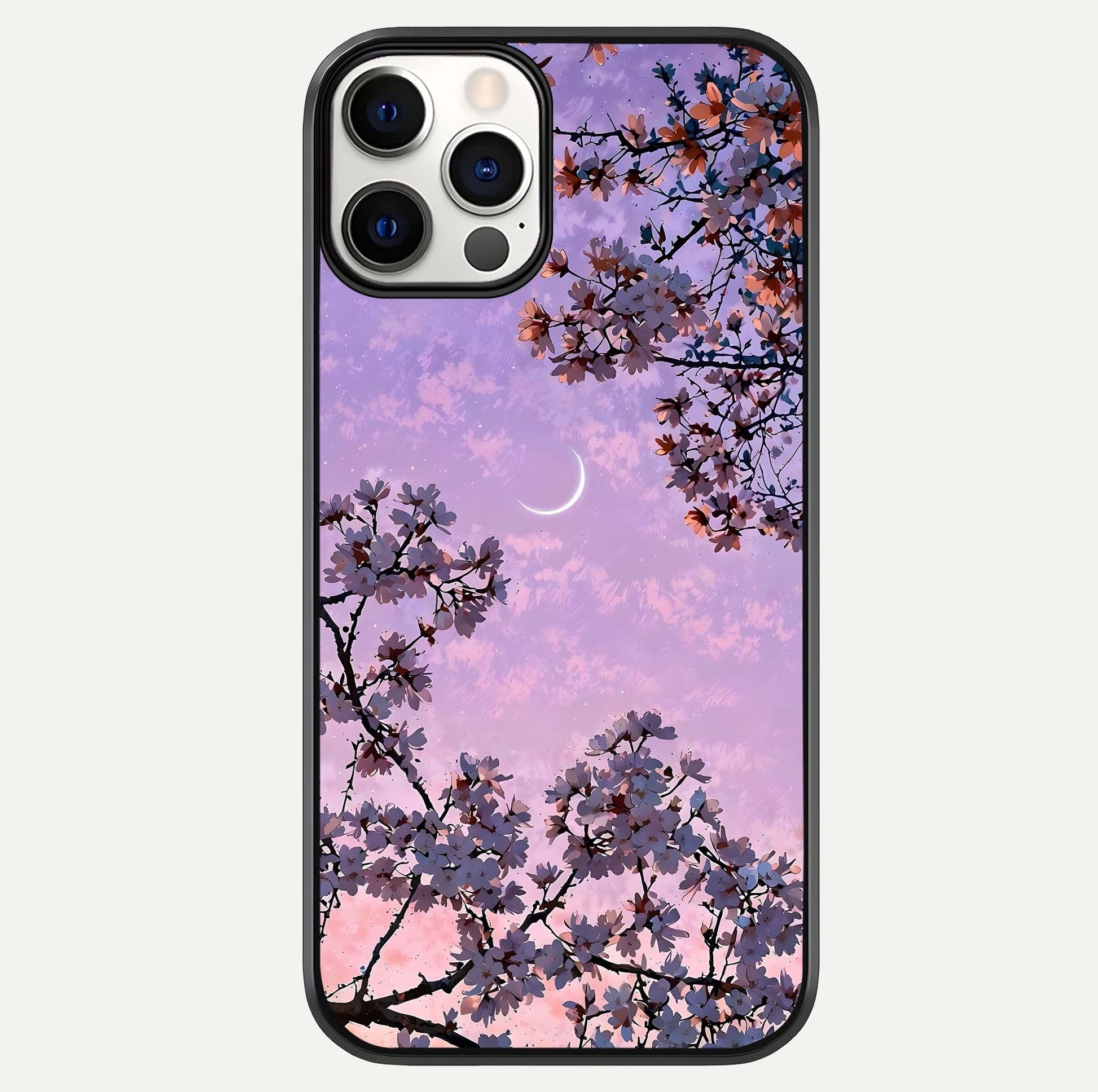 Purple Serenity Moon Glass Case For iPhone 12 Pro by Custom World