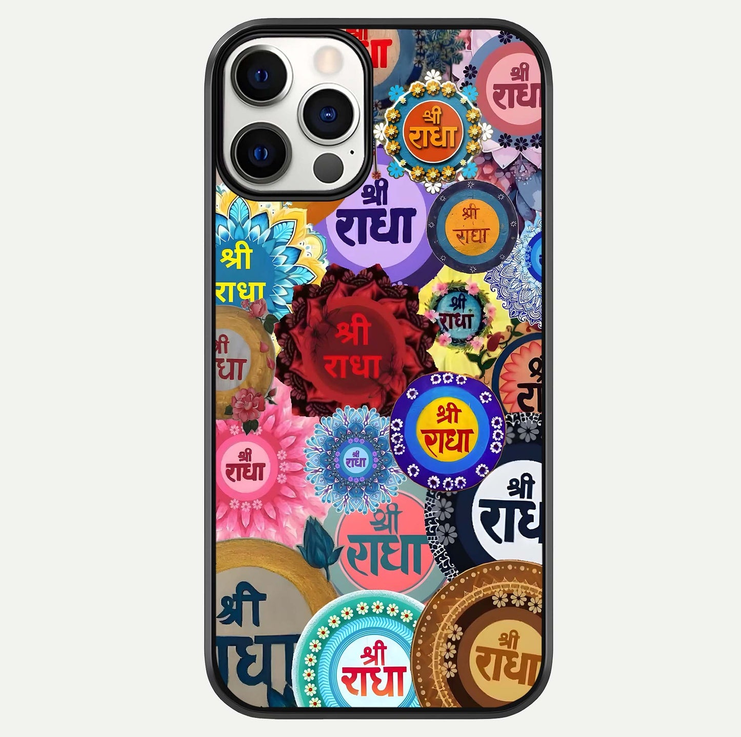 Radha Divine Bloom Glass Case For iPhone 12 Pro by Custom World