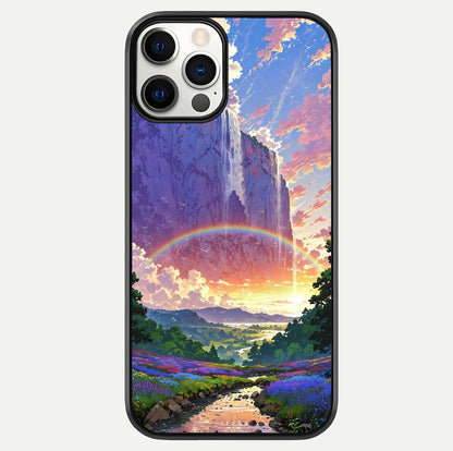 Rainbow Valley Dream Glass Case For iPhone 16 Pro by Custom World