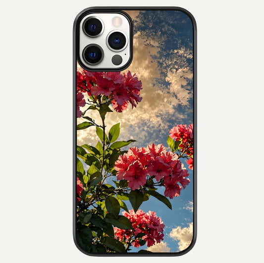 Red Bloom Skies Glass Case For iPhone 12 Pro by Custom World