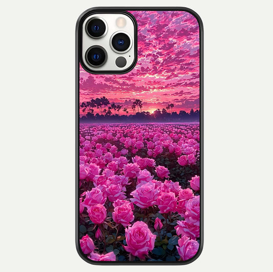 Rose Sunset Valley Glass Case For iPhone 12 Pro by Custom World