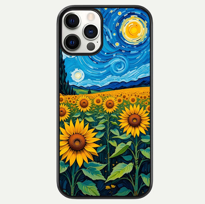 Starry Sunflower Dreams Glass Case For iPhone 12 Pro by Custom World