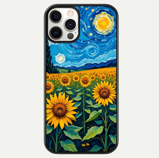 Starry Sunflower Dreams Glass Case For iPhone 12 Pro by Custom World